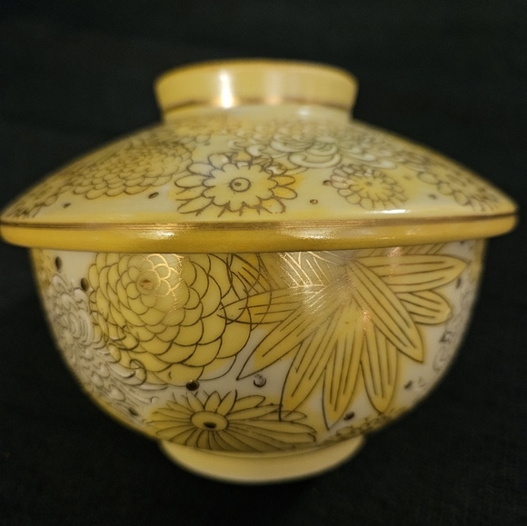 Kutani handpainted bowl with lid from Japan - Picture 9 of 10